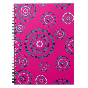 Cuaderno Puntos Círculo Poder Flores + tu fondo.