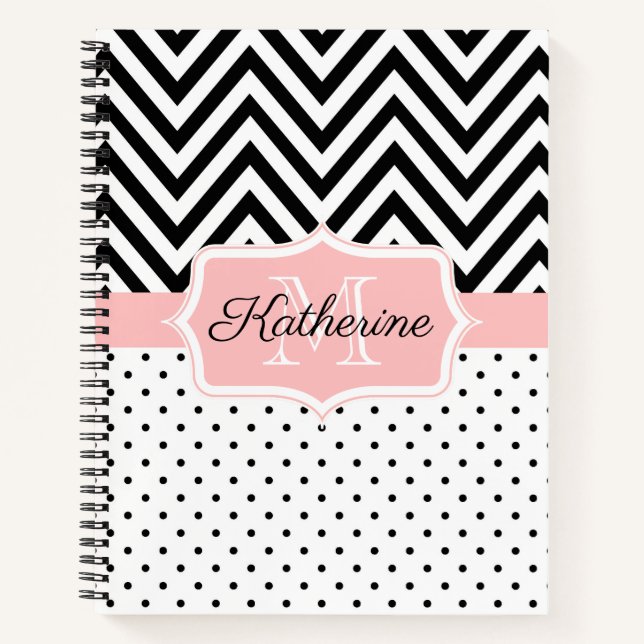 Cuaderno Puntos cortos y chevron (Anverso)