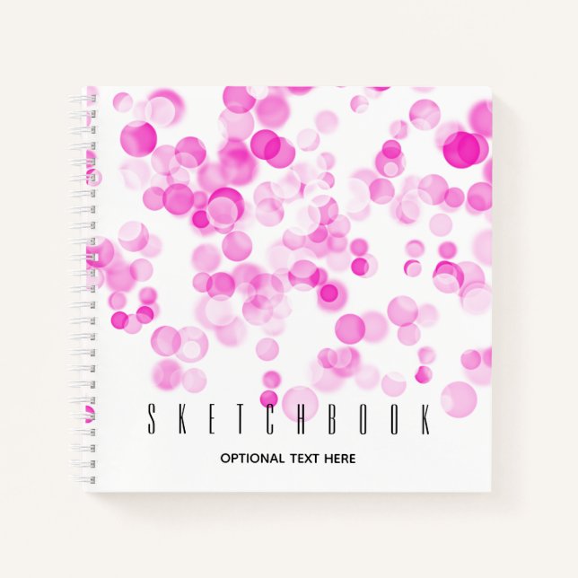 Cuaderno Puntos de burbuja Efecto boquilla rosa (Anverso)