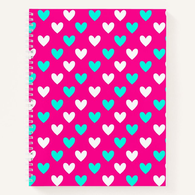 Cuaderno Puntos de Corazón: Amor Pop en Rosa (Anverso)