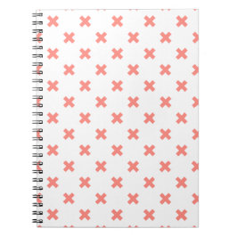Cuaderno Puntos de cruz melocotón en blanco