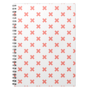 Cuaderno Puntos de cruz melocotón en blanco