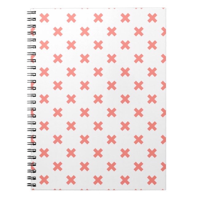 Cuaderno Puntos de cruz melocotón en blanco (Frente)