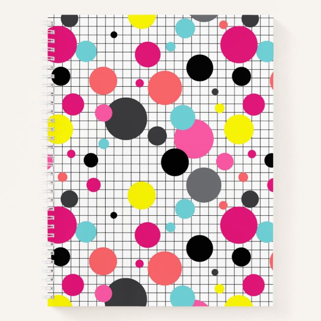 Cuaderno Puntos de Memphis polka (Anverso)