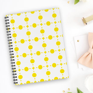Cuaderno Puntos de Polka Amarillo, Patrón De Punto De Polka