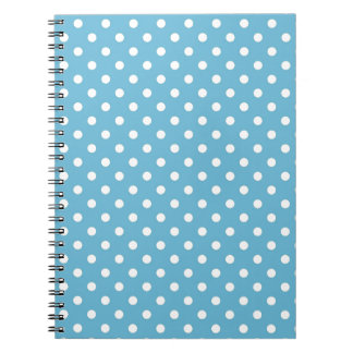 Cuaderno Puntos de polka azul bebé