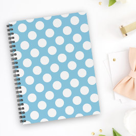 Cuaderno Puntos de Polka Azul, Patrón De Punto De Polka, Pu