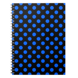Cuaderno Puntos de polka azul y negro