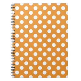 Cuaderno Puntos de polka blanco sobre ámbar