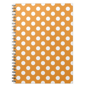 Cuaderno Puntos de polka blanco sobre ámbar
