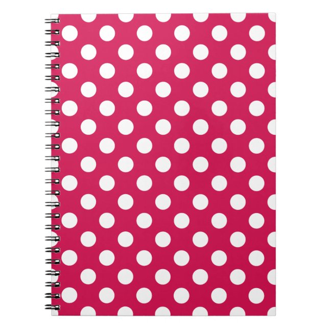 Cuaderno Puntos de polka blanco sobre cereal (Frente)
