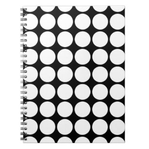 Cuaderno Puntos de Polka Blanco sobre el negro