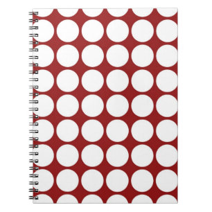Cuaderno Puntos de Polka Blanco sobre el rojo