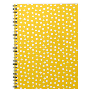 Cuaderno Puntos de polka blanco sobre un patrón inestable