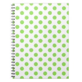 Cuaderno Puntos de polka blanco y limón