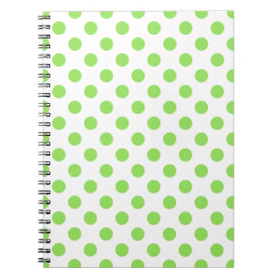 Cuaderno Puntos de polka blanco y limón