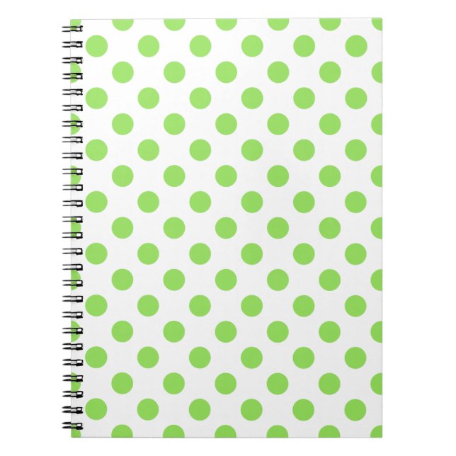 Cuaderno Puntos de polka blanco y limón (Frente)