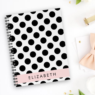 Cuaderno Puntos de Polka blancos y negros, punteados, tu no