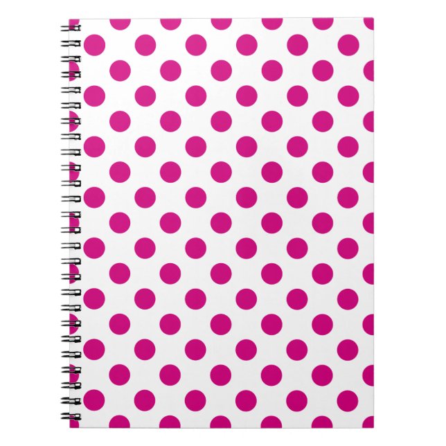 Cuaderno Puntos de polka de Fuchsia (Frente)