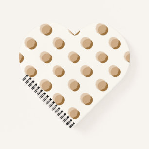 Cuaderno Puntos de polka elegantes calurosos neutros