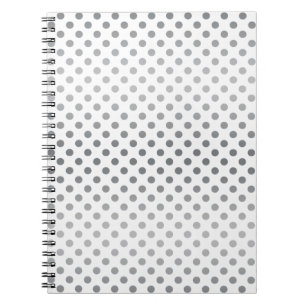 Cuaderno Puntos de polka gradiente plateado por Shirley Tay