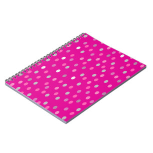 Cuaderno Puntos de polka magenta