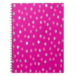 Cuaderno Puntos de polka magenta