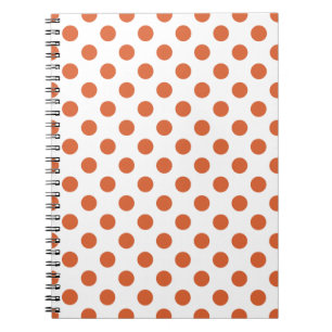 Cuaderno Puntos de polka naranja quemados