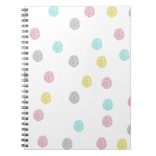 Cuaderno Puntos de Polka Pastel