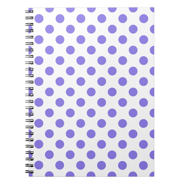 Cuaderno Puntos de polka periwinkle (Frente)