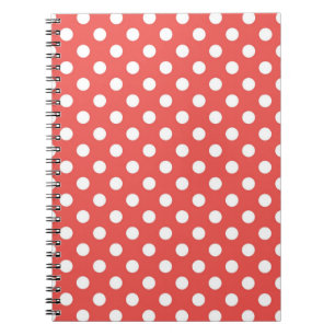 Cuaderno Puntos de Polka Rojo y Blanco