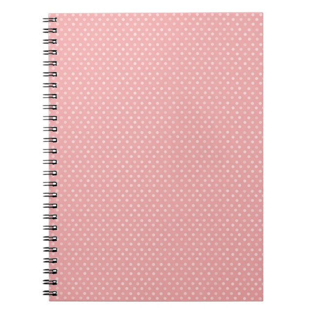 Cuaderno Puntos de Polka Rosa Bebé (Frente)