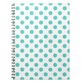Cuaderno Puntos de polka turquesa