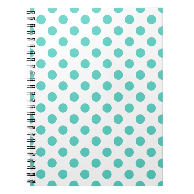 Cuaderno Puntos de polka turquesa (Frente)