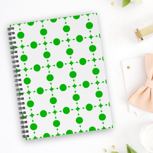 Cuaderno Puntos de Polka Verde, Patrón De Punto De Polka, P