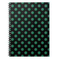 Puntos de polka verdes y negros