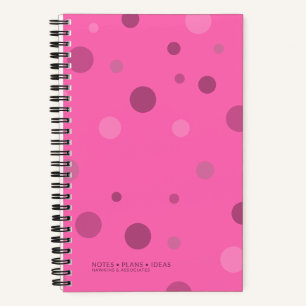 Cuaderno Puntos de Pop Rosa Brillante Encuadernación en Esp