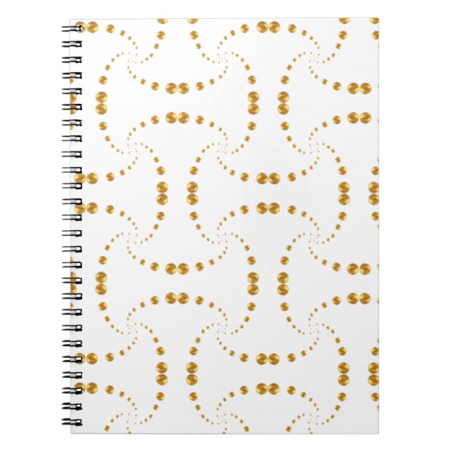 Cuaderno Puntos dorados elegantes (Frente)