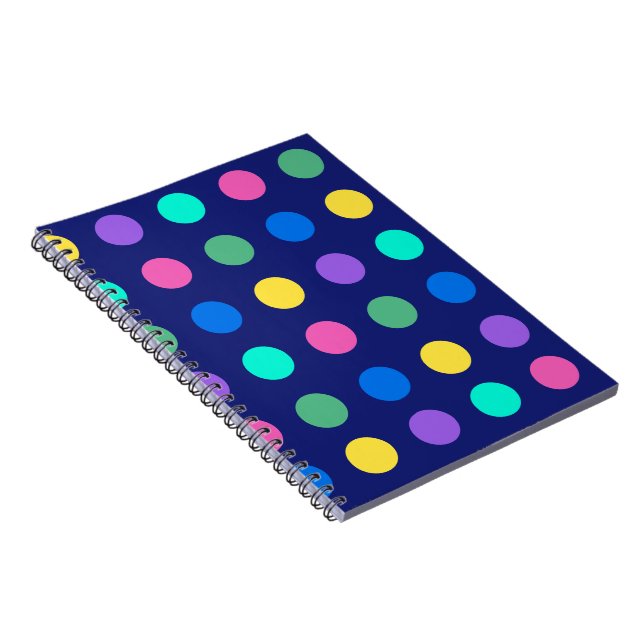 Cuaderno Puntos geométricos coloridos  (Lado Derecho)
