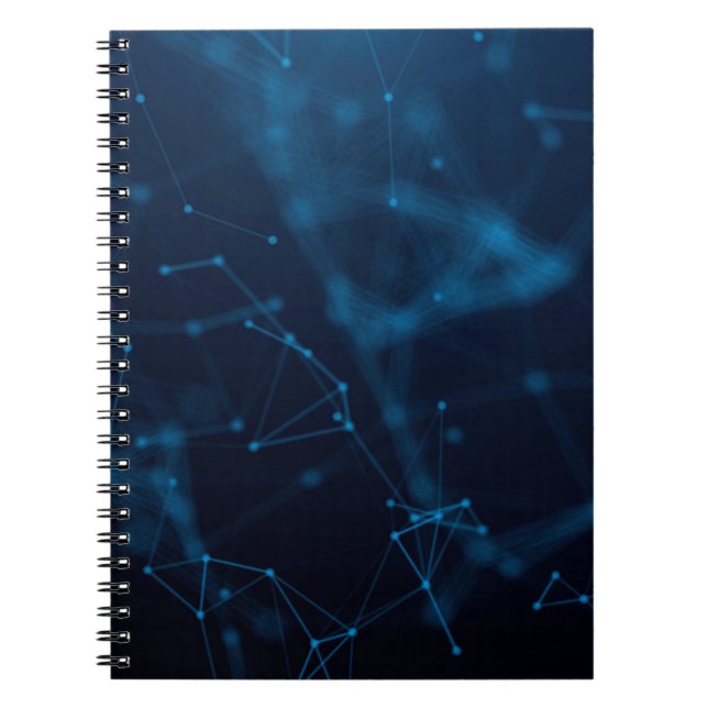 Cuaderno Puntos Las líneas de átomo conectan polígono (Frente)