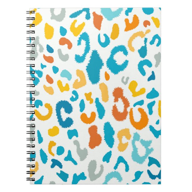 Cuaderno Puntos Leopard: Textura de color de época. (Frente)