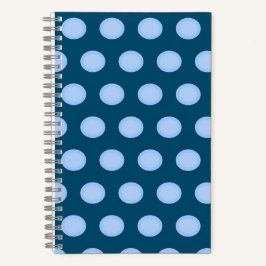 Cuaderno Puntos minimalistas de Aqua Blue Polka