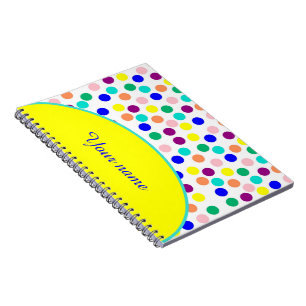 Cuaderno Puntos multicolores personalizados