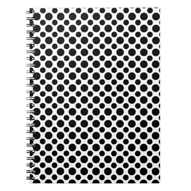 Cuaderno Puntos negros blancos grandes y pequeños (Frente)