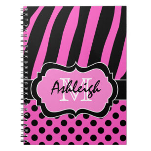 Cuaderno Puntos personalizados de Polka Blanco Blanco Rojo 