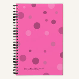 Cuaderno Puntos Pop rosados calientes enlazados en espiral