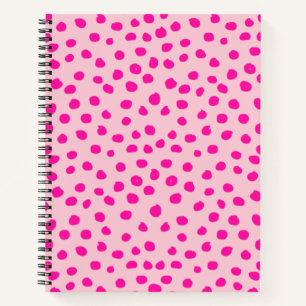 Cuaderno Puntos rosados precoces puntos modernos de impresi