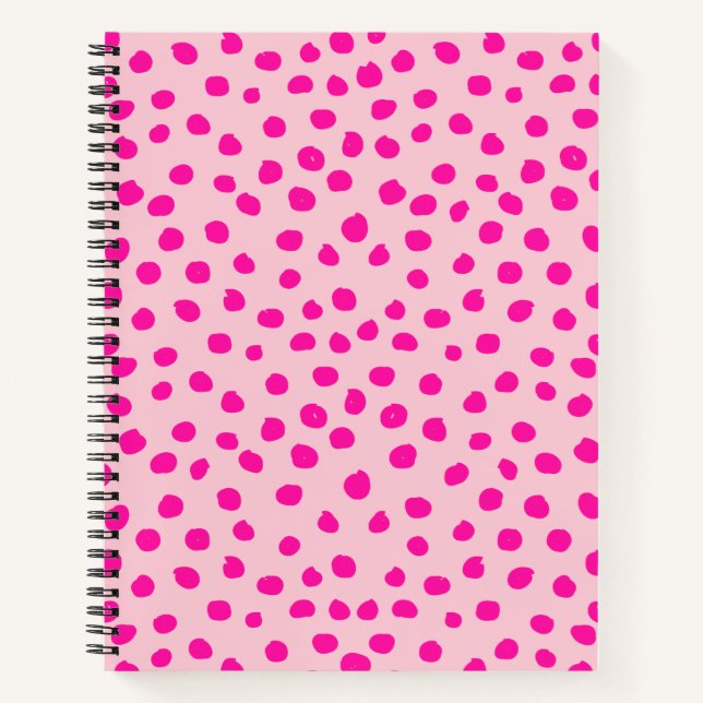 Cuaderno Puntos rosados precoces puntos modernos de impresi (Anverso)