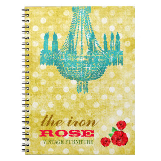 Cuaderno Puntos subiós vintage amarillo de la CROMATOGRAFÍA