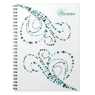 Cuaderno Puntos verde azulados